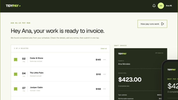 Cleaner invoicing interface preview