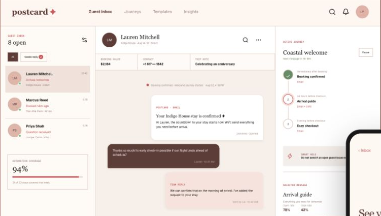Guest messaging interface preview