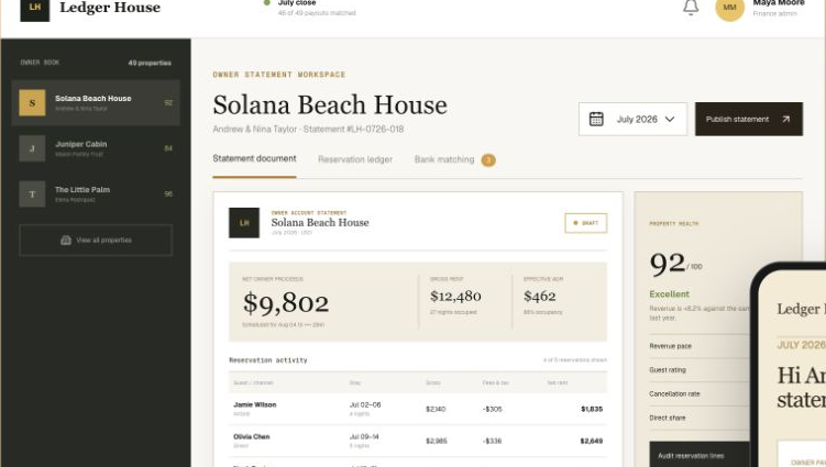 Owner finance interface preview